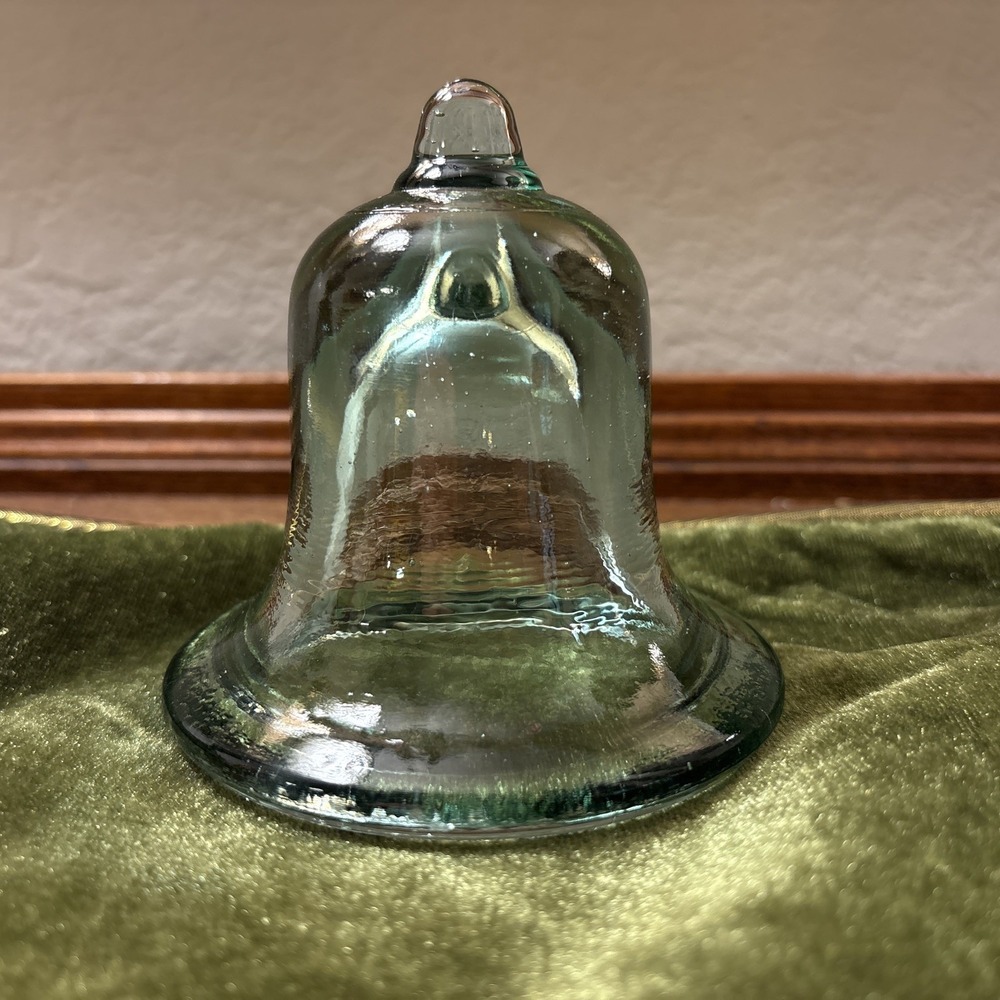 Green Glass Garden Cloche Bell Jar Dome Small 4"x4"